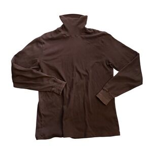Duofold Mens XL Turtleneck Long Sleeve‎ Shirt Brown Solid Vintage Base Layer